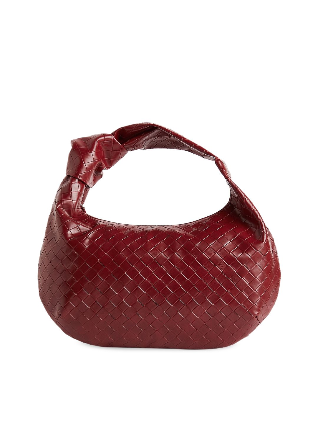 Berrylush Red Textured Handheld Bag