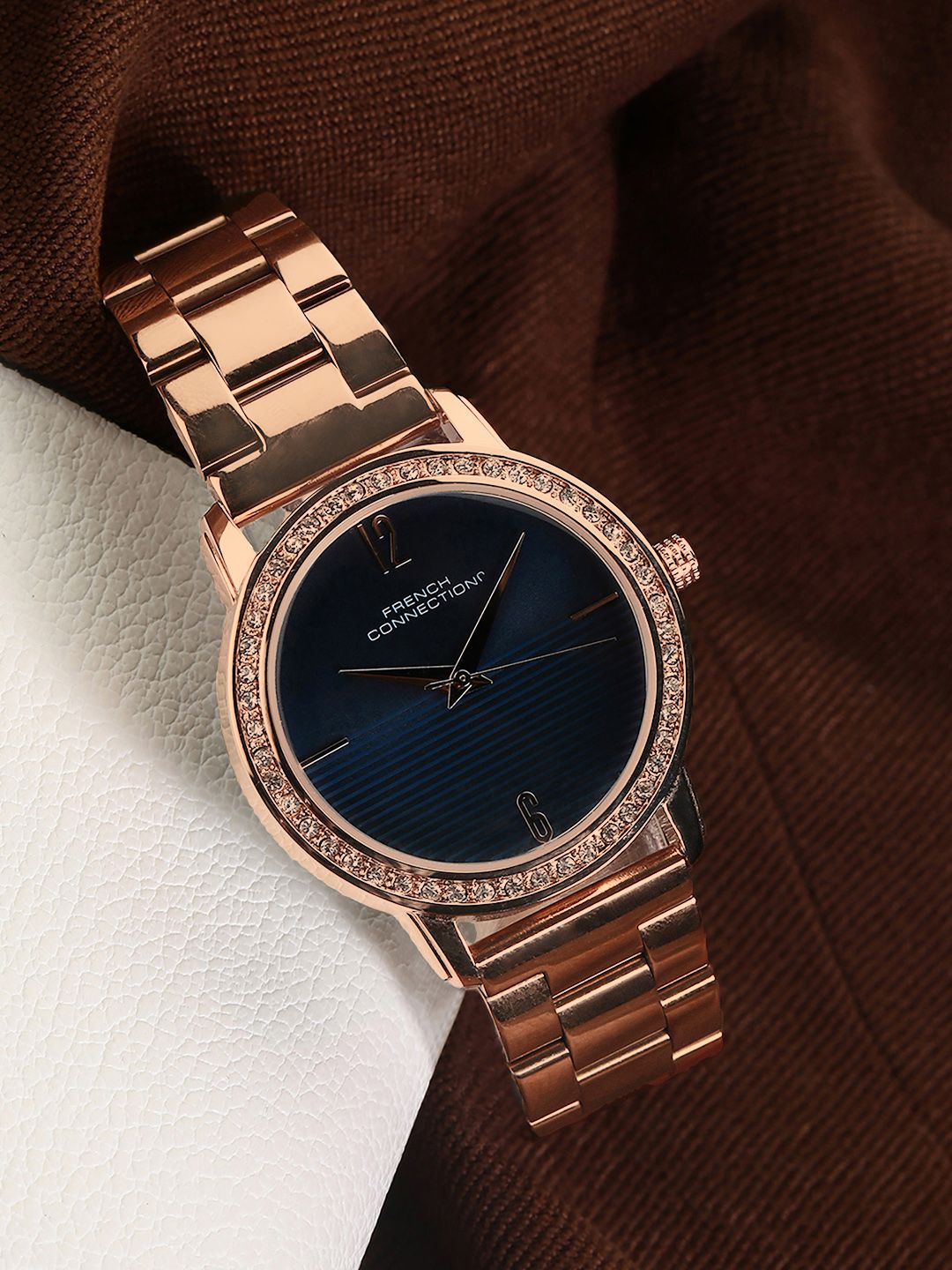 French Connection Women Stainless Steel Bracelet Style Straps Analogue Watch FCN054B