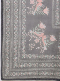 House of Pataudi Women Floral Printed Angrakha Jashn Kurta With Trousers & Dupatta