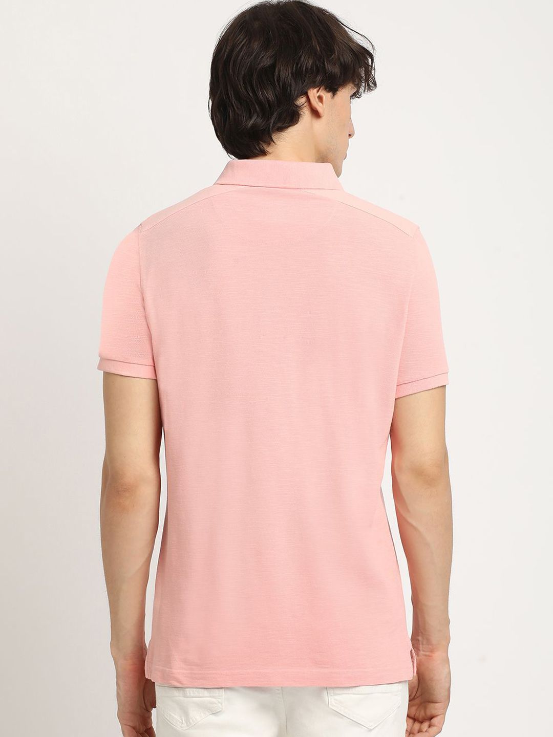 THE BEAR HOUSE Men Solid Regular Fit Polo T-shirt