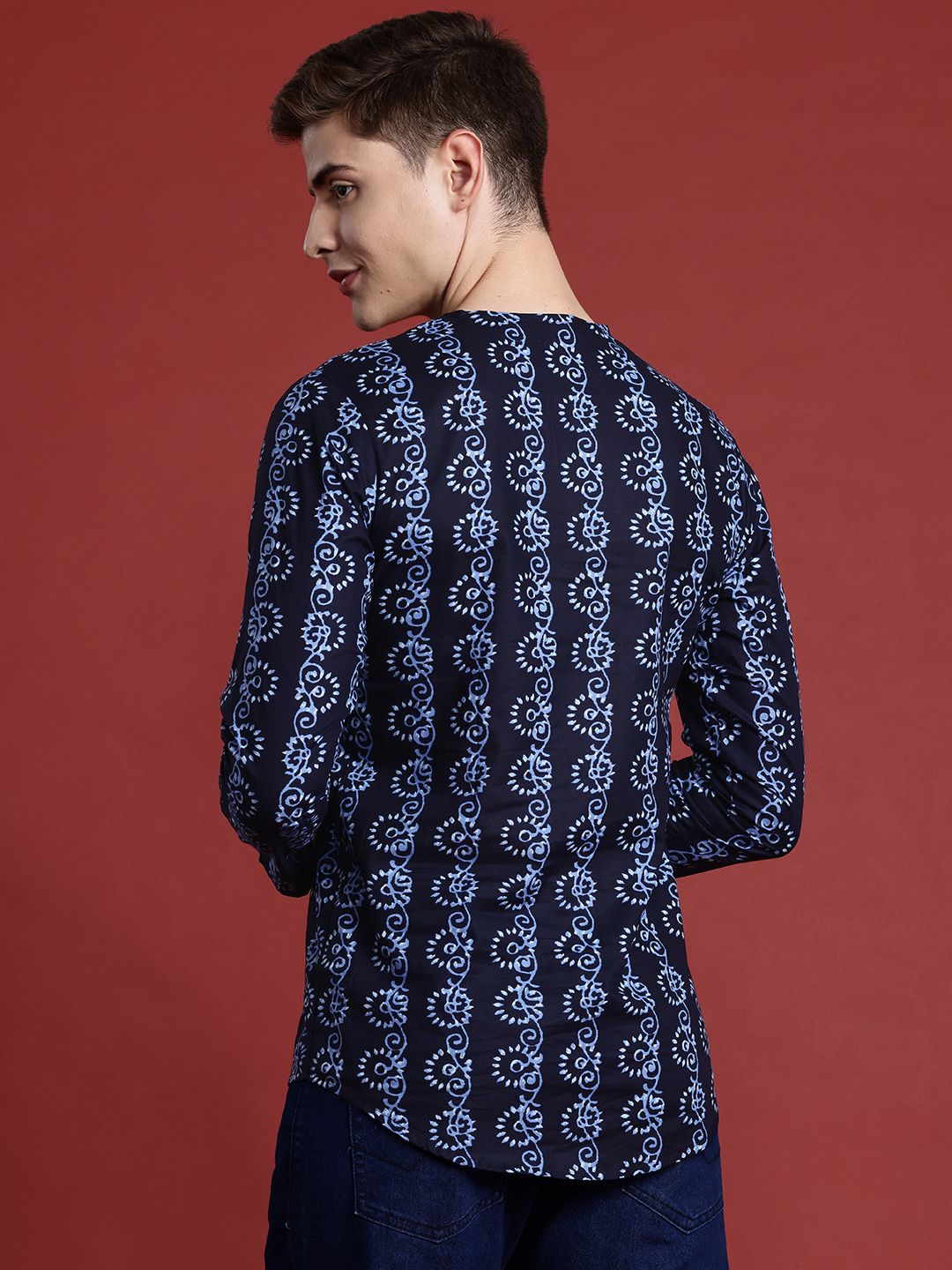 Anouk Pure Cotton Ethnic Motifs Printed A-line Kurta