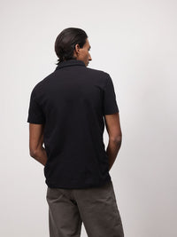 ether 365 Essentials Polo Collar Textured T-shirt
