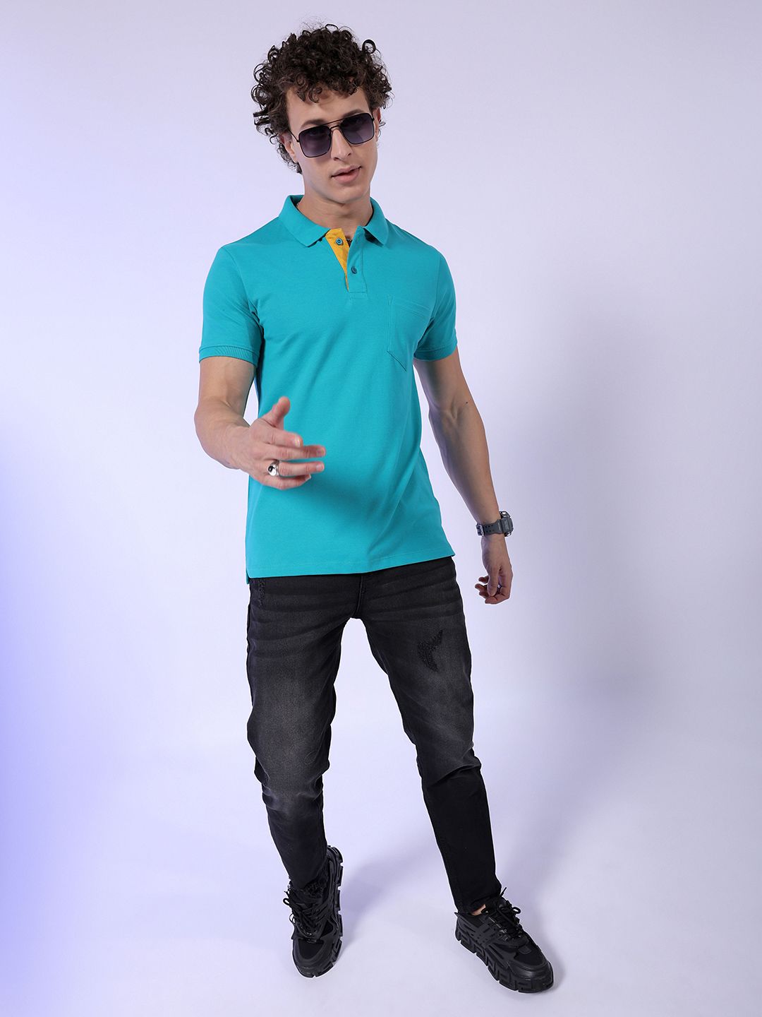 The Indian Garage Co Pack Of 2 Polo Collar Pockets T-shirt