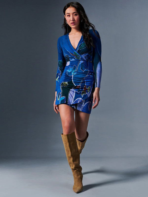 AND Floral Printed V-Neck Sheath Dress