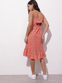 DressBerry Floral Powerhouse Ruffled A-Line Dress