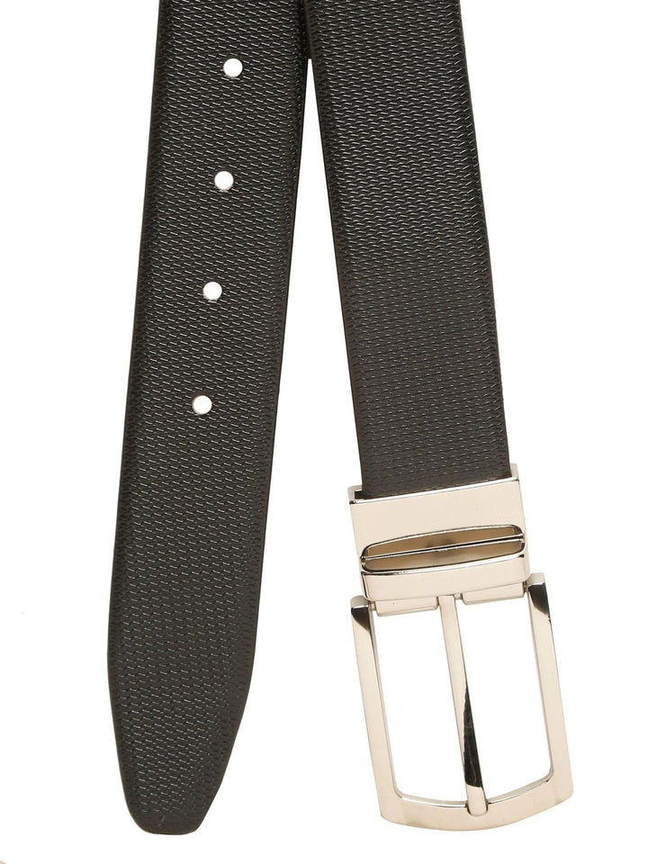 Teakwood Leathers Men Textured Leather Reversible Formal Belt