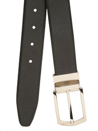 Teakwood Leathers Men Textured Leather Reversible Formal Belt