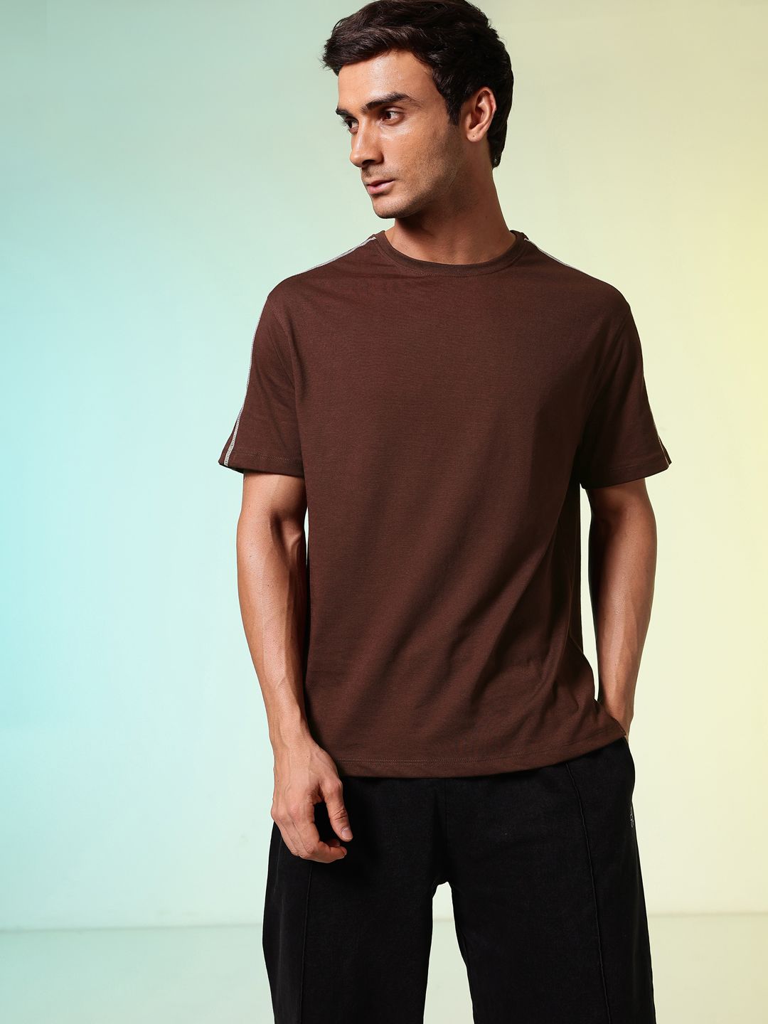 HRX by Hrithik Roshan Printed Drop-Shoulder Sleeves Relaxed Fit Training T-shirt