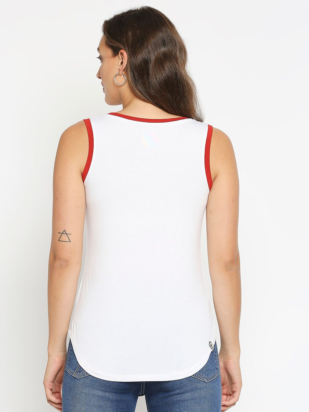 Being Human Women White Printed Applique T-shirt