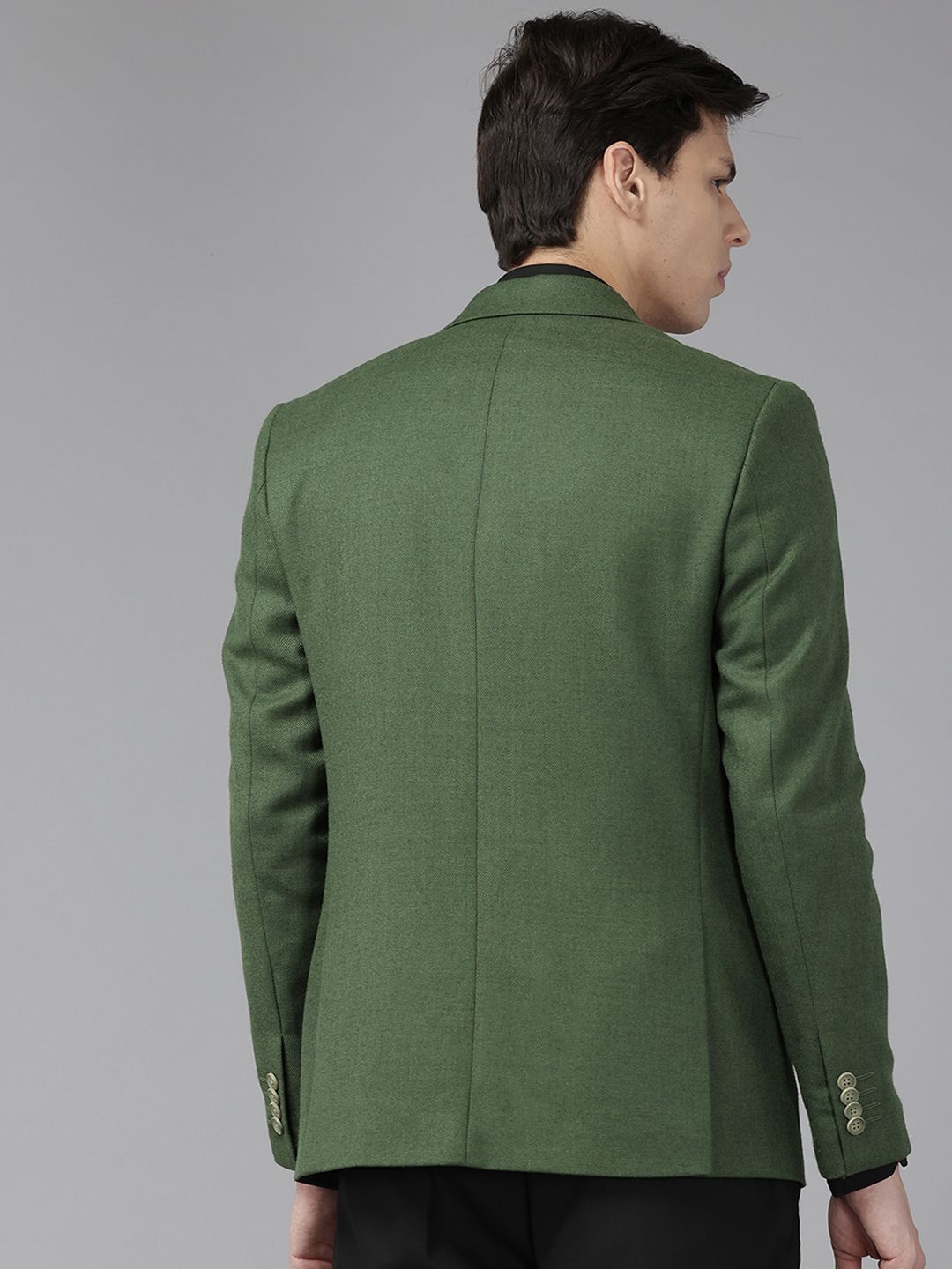 Park Avenue Notched Lapel Collar Single-Breasted Formal Blazer