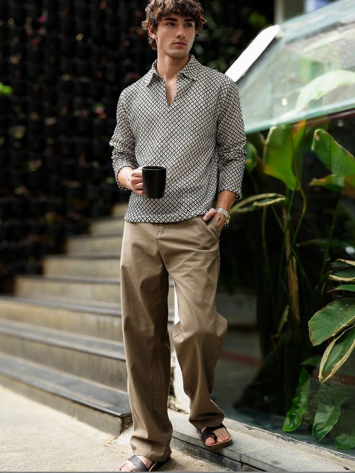 Eszett Men Classic Printed Casual Shirt