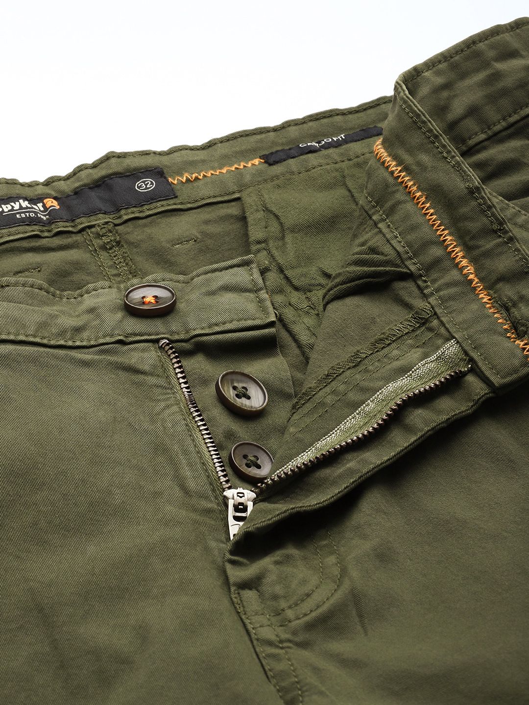 SPYKAR Men Regular Fit Cargos Trousers
