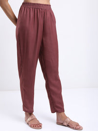 Vishudh Brown Ethnic Motifs Printed Regular Kurta with Trousers & With Dupatta