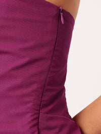 DressBerry Posh & Glam Pleated Strapless A-Line Midi Dress