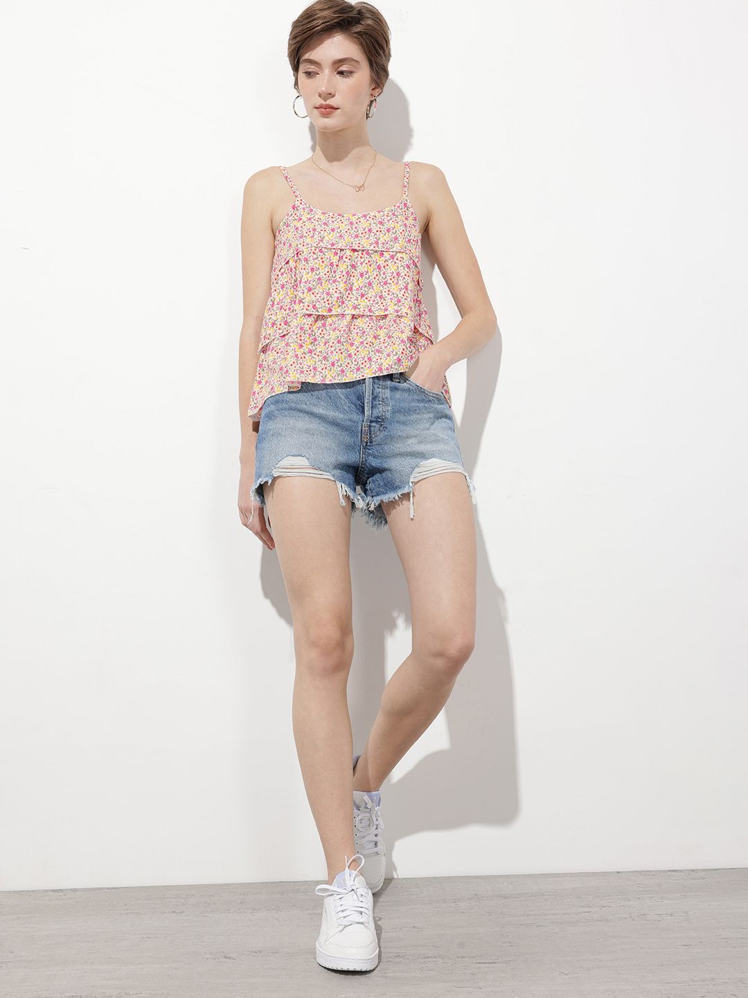 DressBerry Layered Lady Leopard Printed Top
