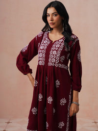 House of Chikankari Women Regular Chikankari Kurta with Trousers