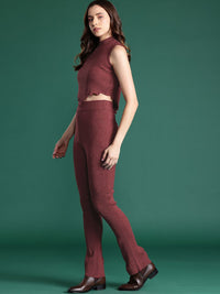 DressBerry Women Ribbed Acrylic Winter Co-Ords