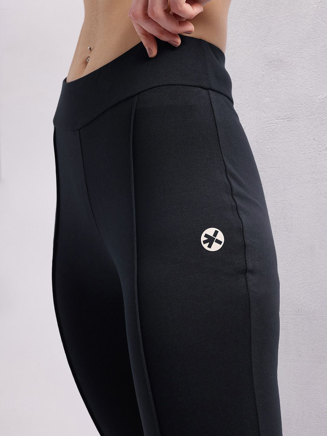 HRX by Hrithik Roshan Women Slit Hem Paneled Flared Yoga Track Pants