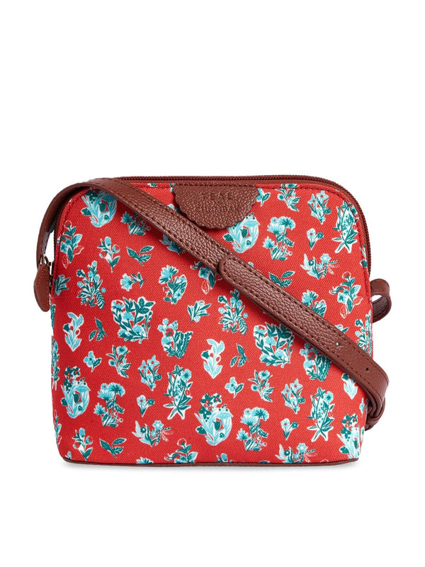 TEAL BY CHUMBAK Floral Printed Structured Sling Bag