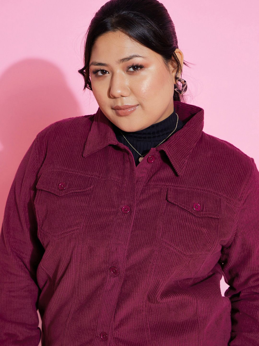 SASSAFRAS Curve Striped Corduroy Tailored Jacket