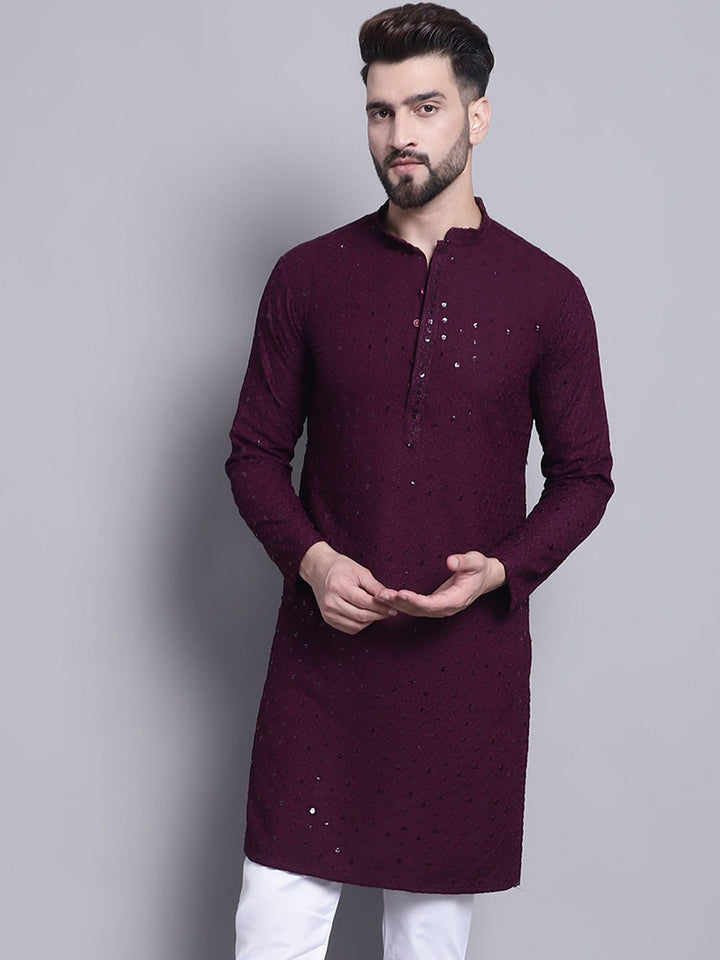 SOJANYA Men Ethnic Motifs Embroidered Sequinned Kurta