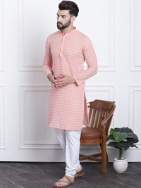 SOJANYA Floral Embroidered Regular Thread Work Pure Cotton Kurta with Churidar