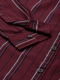The Indian Garage Co Men Striped Casual Shirt