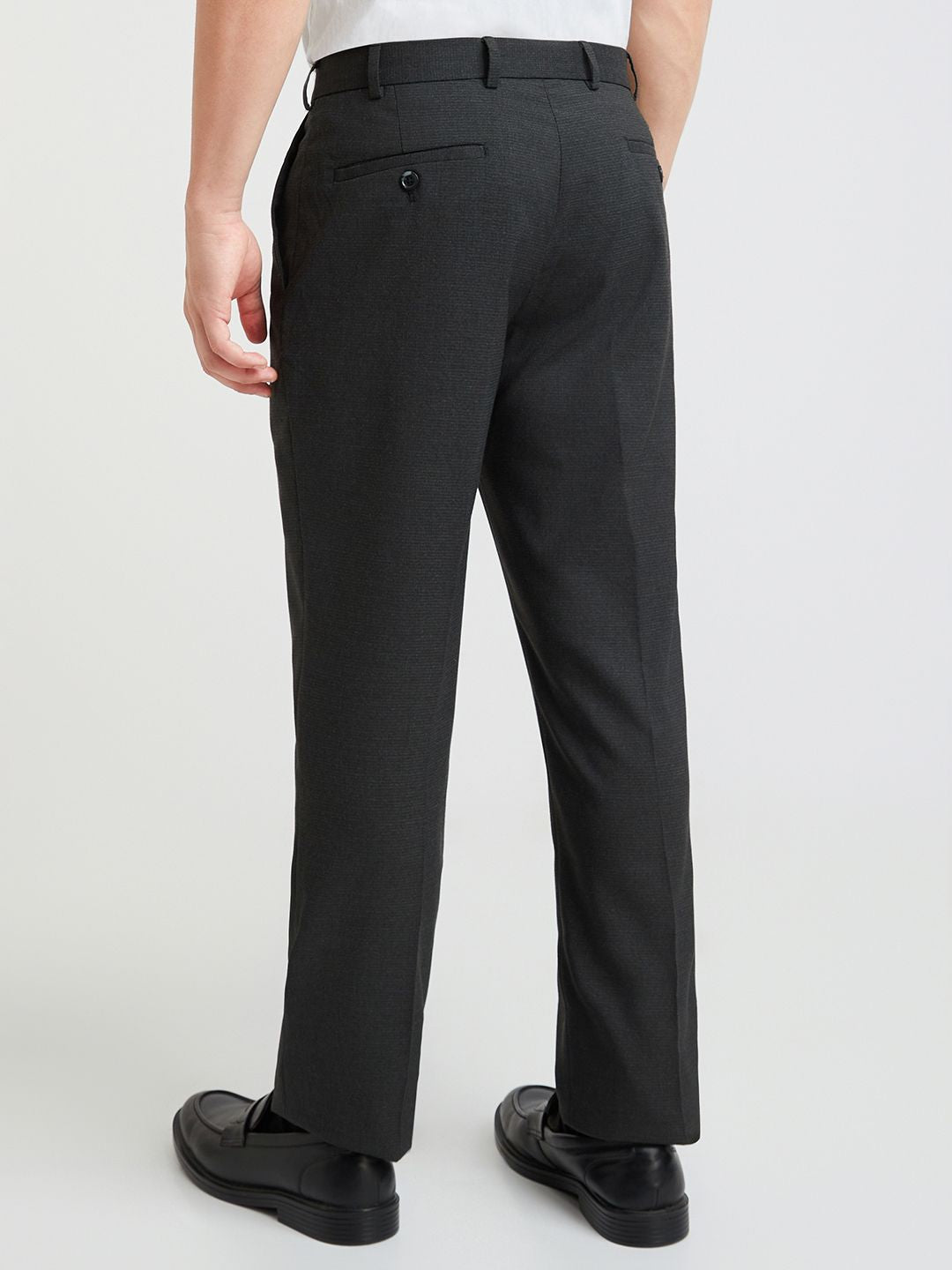 Park Avenue Men Textured Formal Trousers