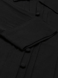 AND Black Solid Shirt Style Top