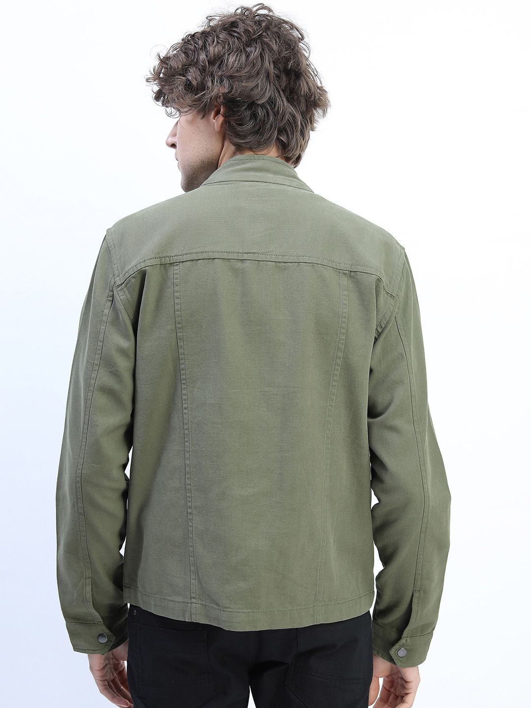 HIGHLANDER Men Olive Green Tailored Jacket