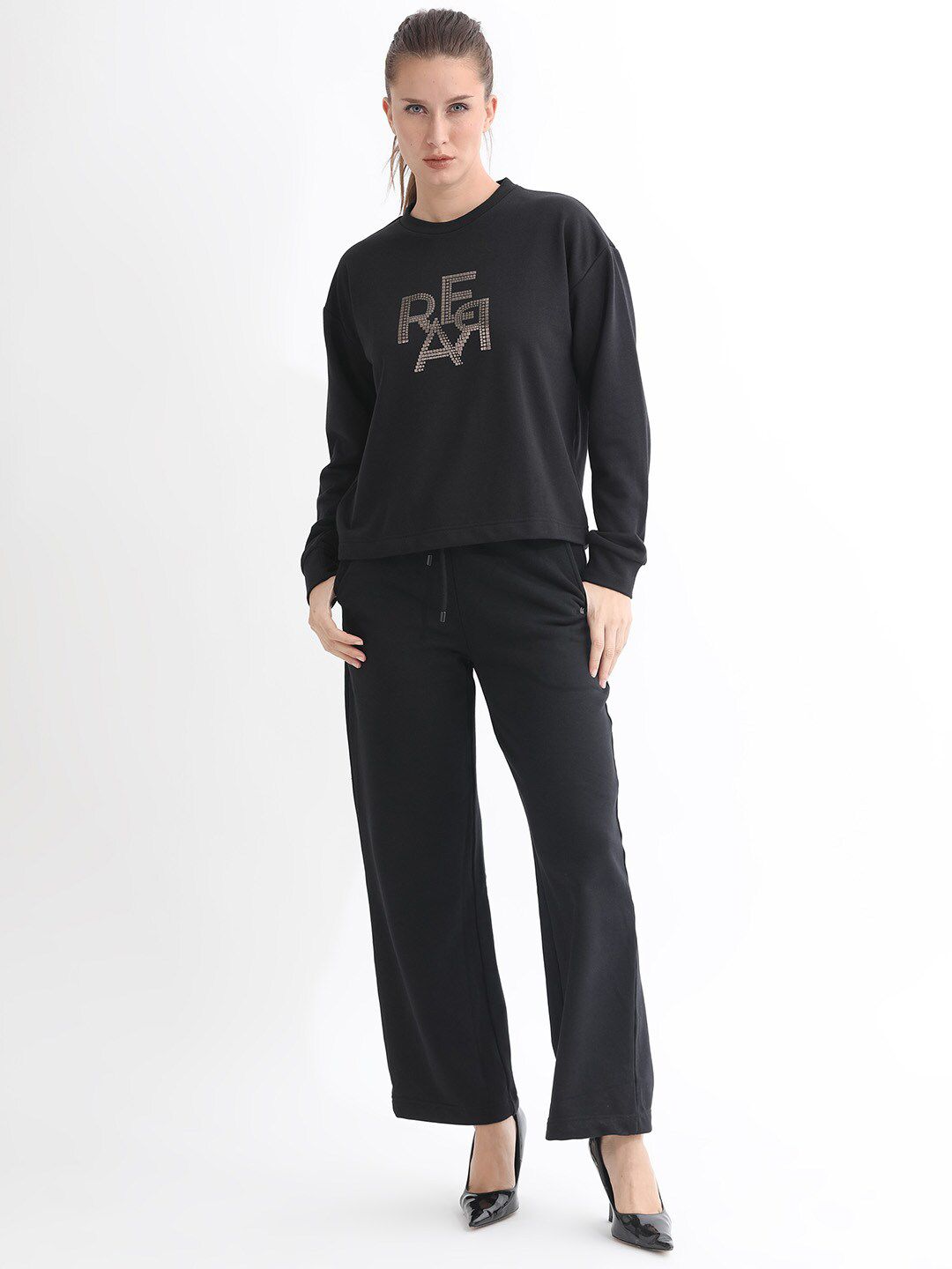 RAREISM Typographic Printed Cotton Sweatshirt