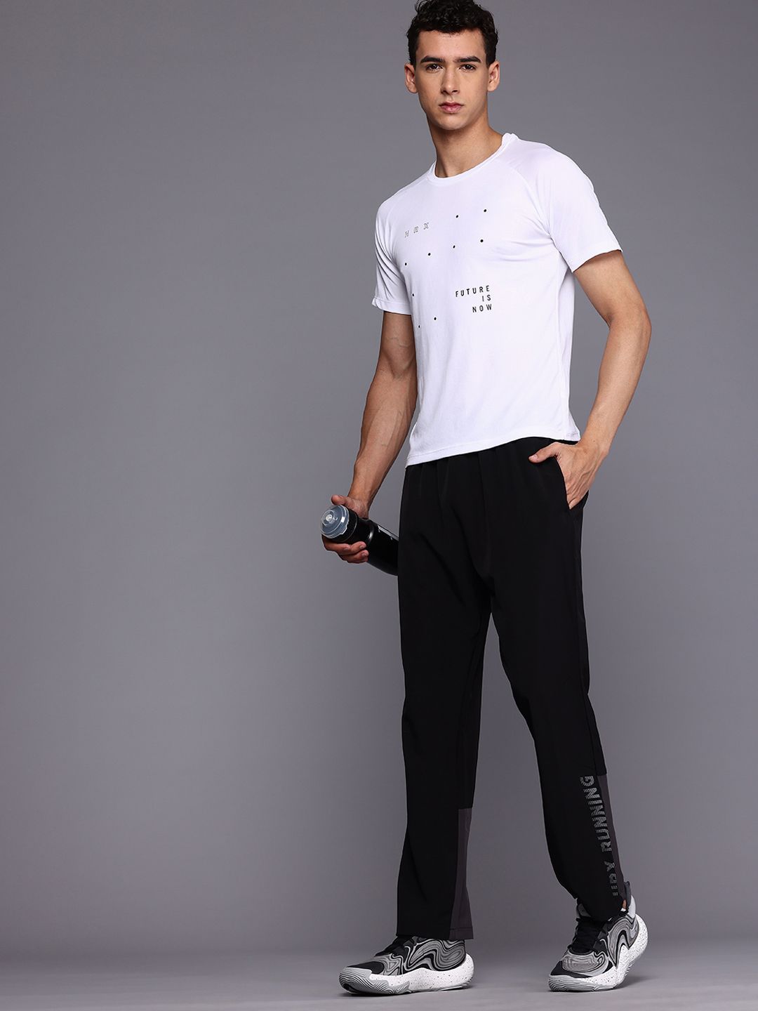 HRX by Hrithik Roshan Typography Printed Antimicrobial-Finish Rapid-Dry Running T-shirt