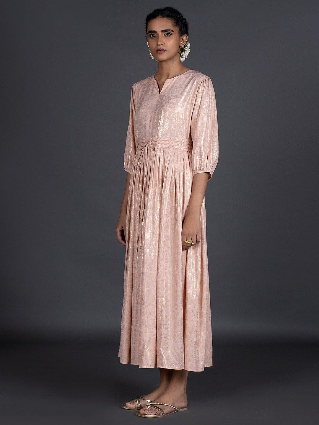 W Pink Ethnic Maxi Maxi Dress