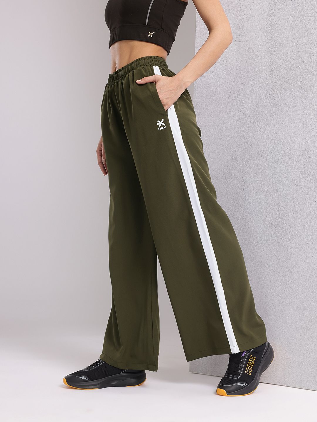 HRX by Hrithik Roshan Women Side Stripe Rapid-Dry Training Track Pants