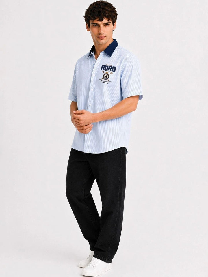 ADRO Men Relaxed Striped Casual Shirt