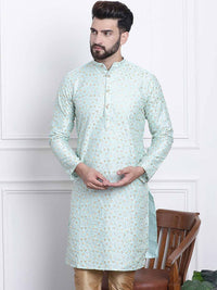 SOJANYA Kurta Lurus Kolar Mandarin Sulam Bunga