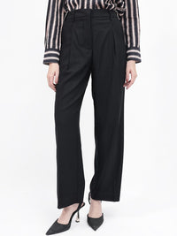 RAREISM Women Straight Fit Mid-Rise Trousers