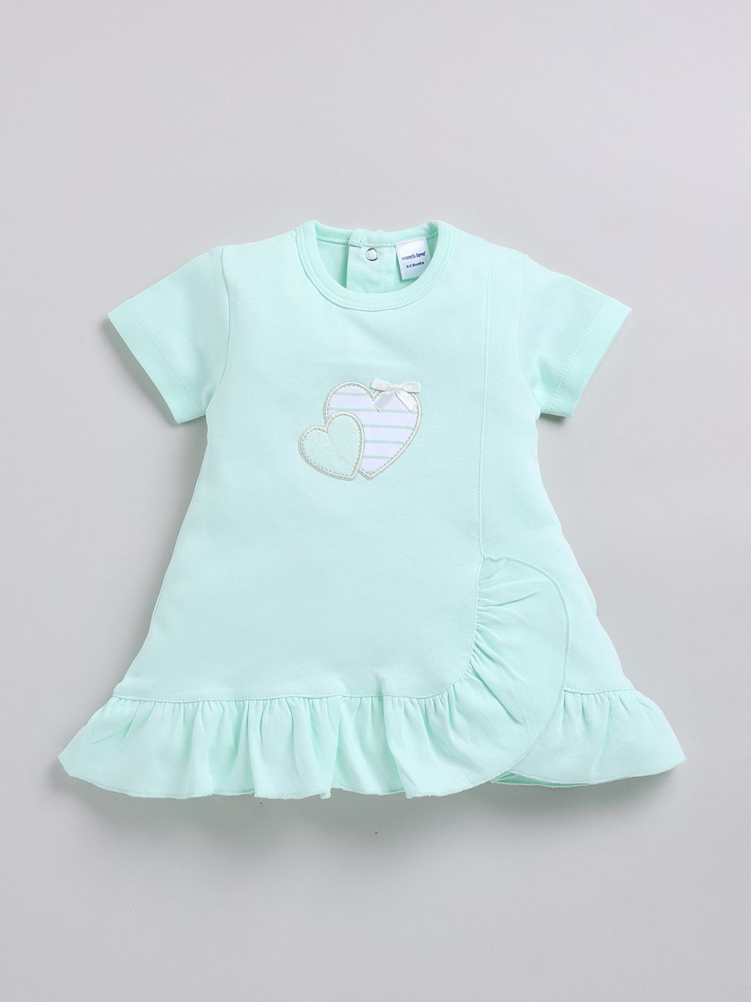 Moms Love Infant Girls Cotton A-Line Dress With Shorts