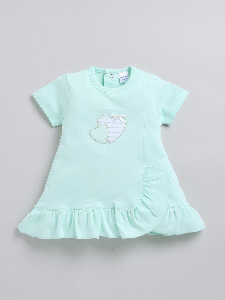 Moms Love Infant Girls Cotton A-Line Dress With Shorts