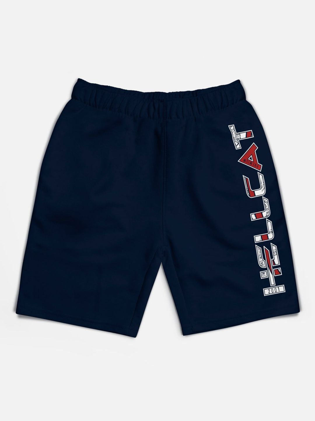 HELLCAT Boys Pack of 3 Trendy Typographic Printed Cotton Sports Shorts