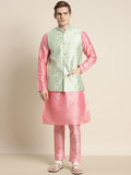 SOJANYA Men Pink Kurta with Churidar
