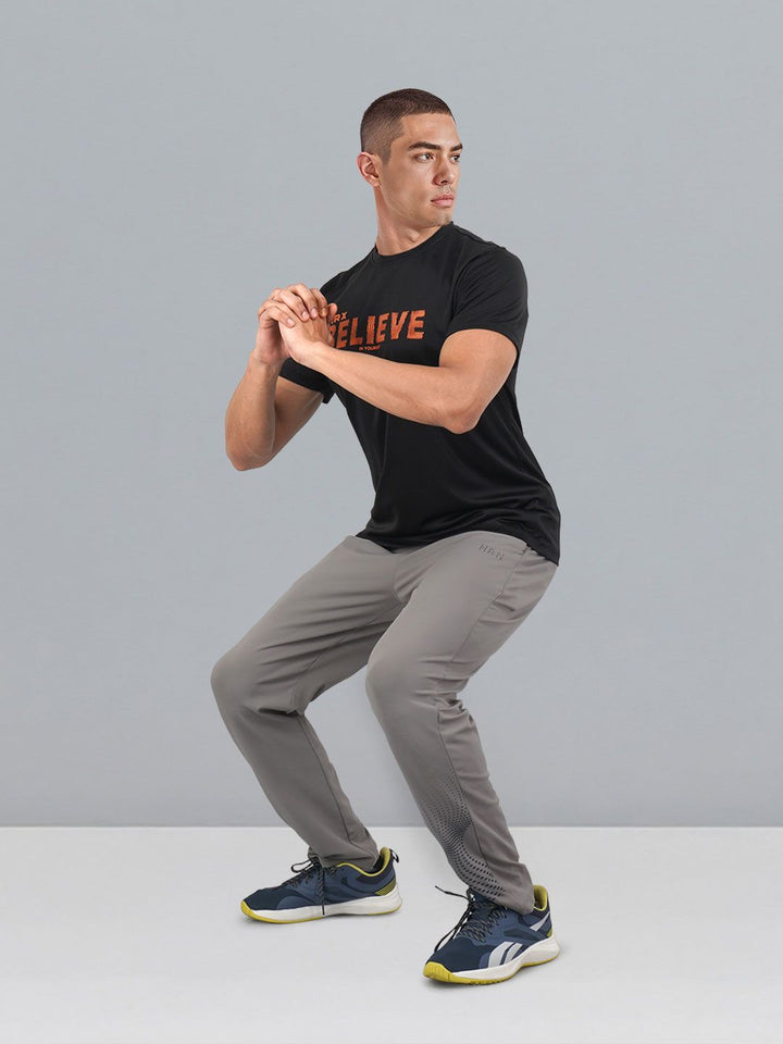 HRX by Hrithik Roshan Couple Collection Typography Printed Rapid-Dry Training T-shirt