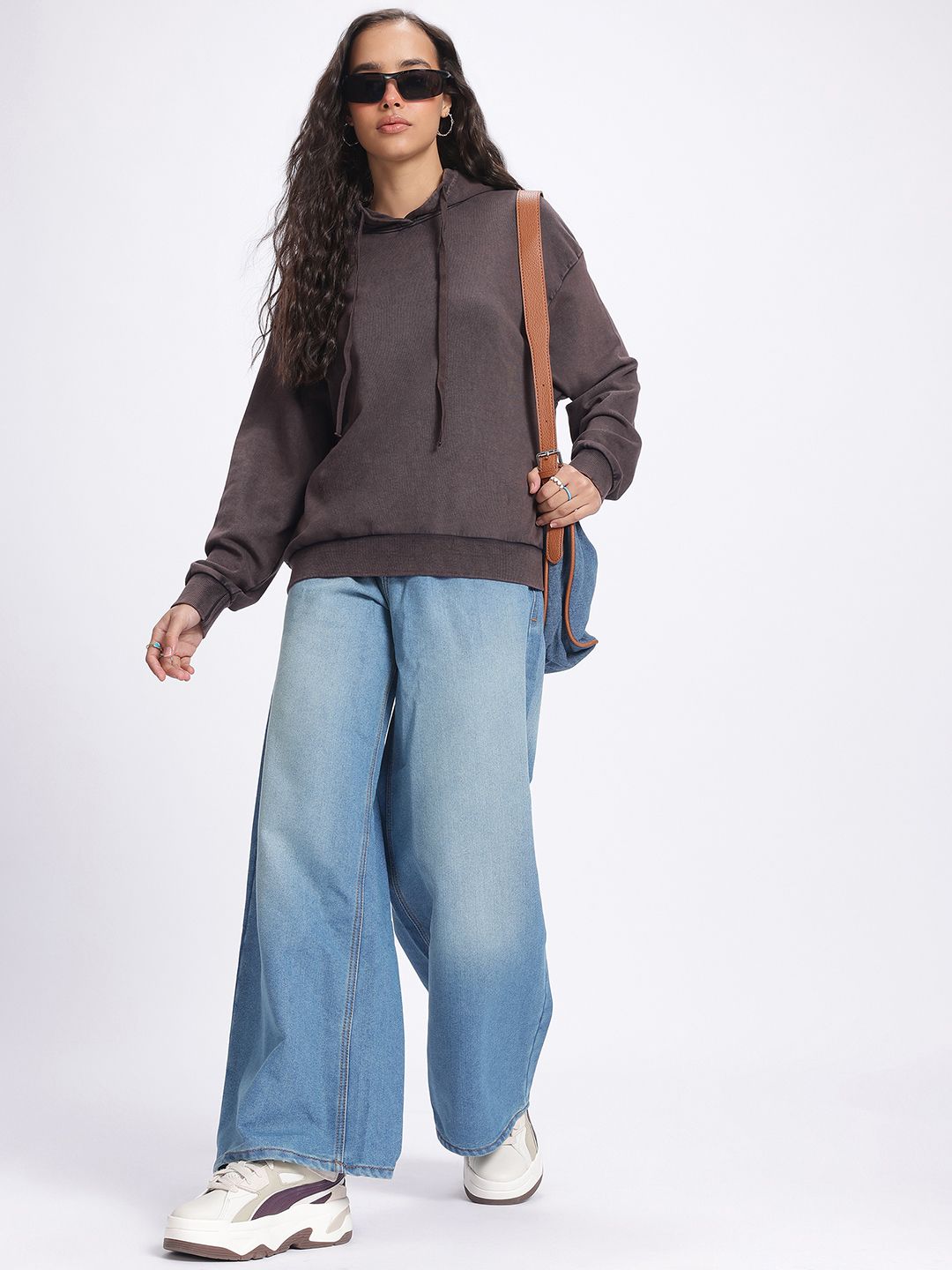 DressBerry Drop-Shoulder Hooded Sweatshirt