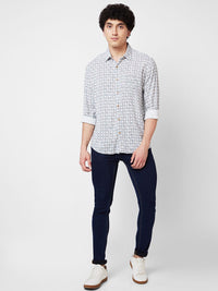 SPYKAR Geometric Printed Cotton Casual Shirt