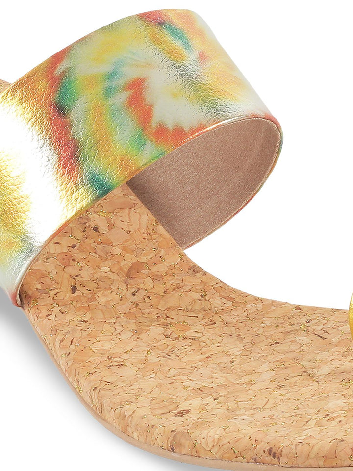 Metro Printed One Toe Block Heels