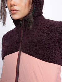 DressBerry Effortless Layering Sherpa Colourblocked Padded Jacket