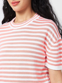 SPYKAR Striped Cotton Boxy T-shirt