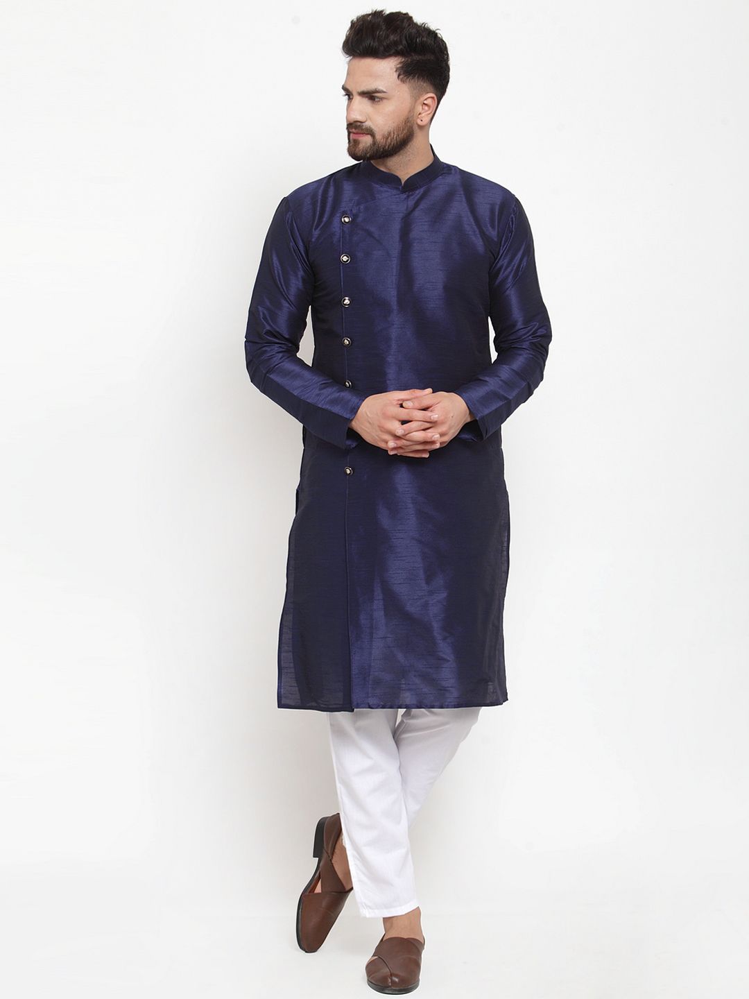 Jompers Men White Solid Pyjamas