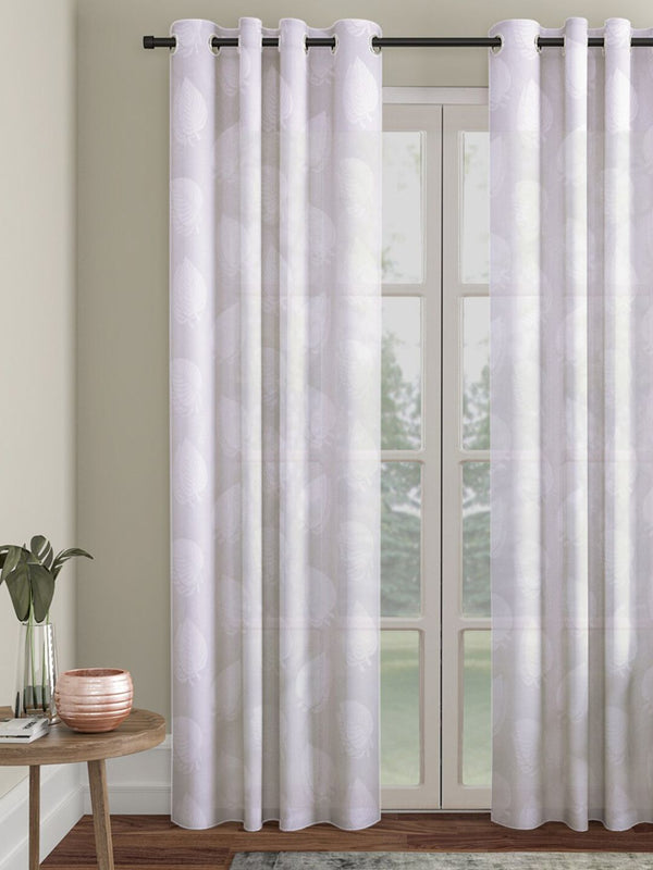 HOSTA HOMES White Floral Window Curtain