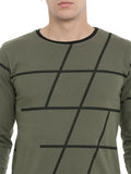 ADRO Men Abstract Printed Round Neck T-shirt